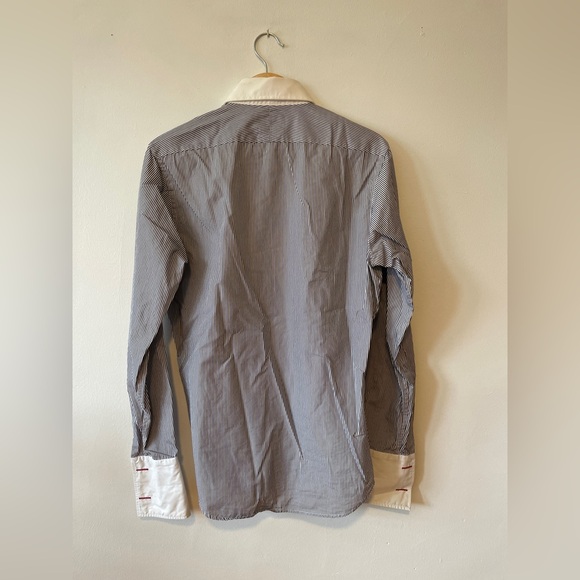 Black and White T.M. Lewin Dress Shirt - Picture 2 of 4